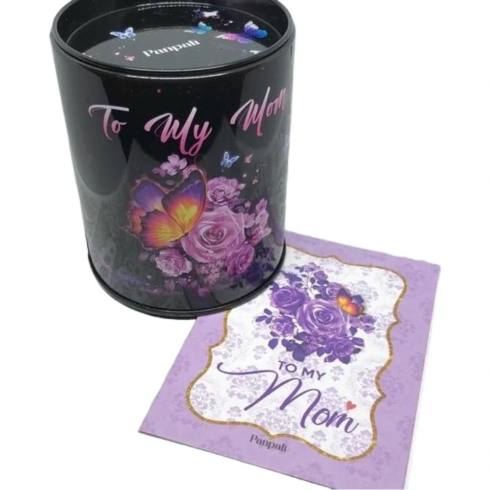 For MOM best wishes scented candle and wish card, new in box.